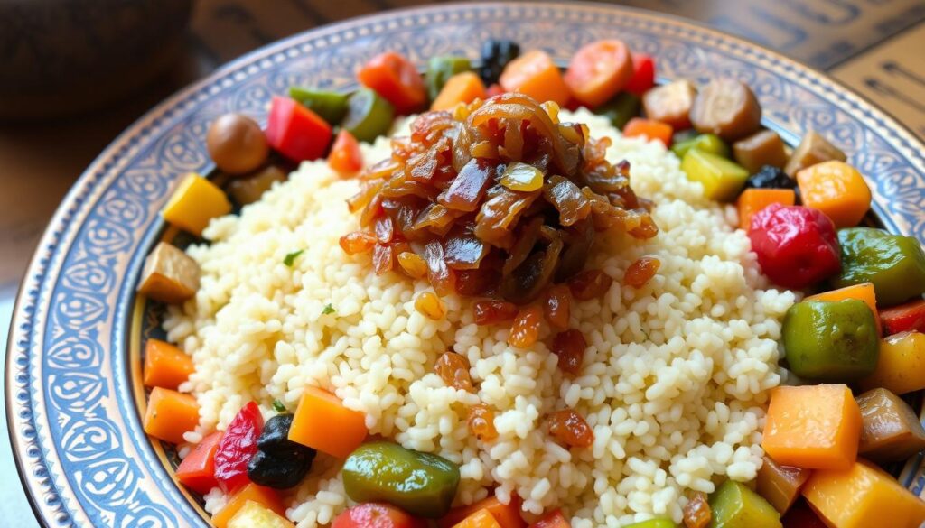 Couscous Tfaya with Caramelized Onions and Raisins