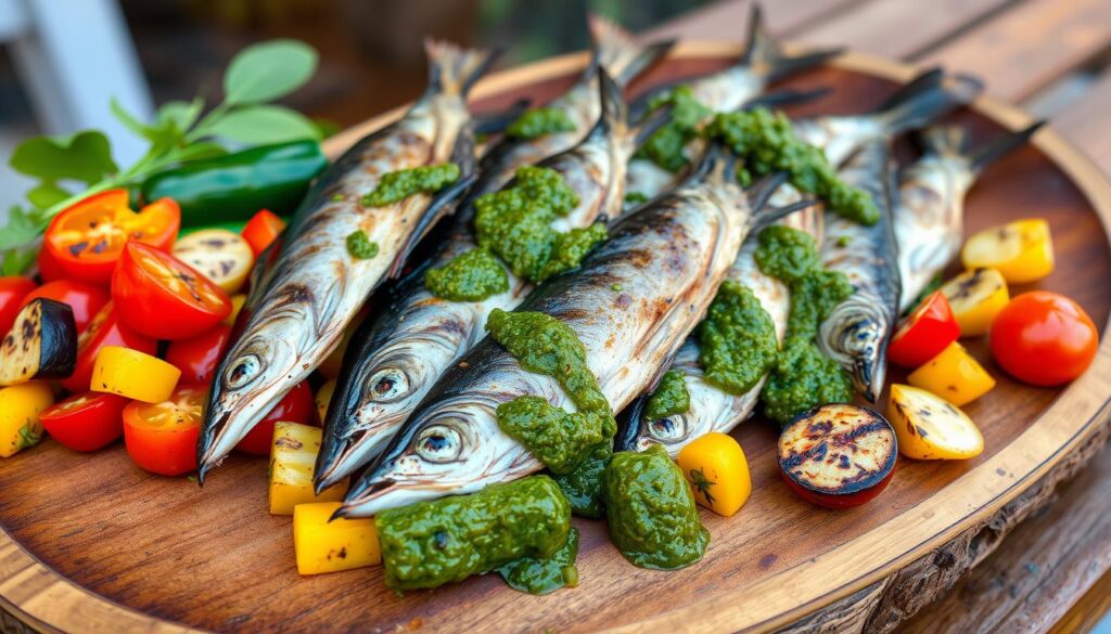 Grilled Sardines with Charmoula Marinade