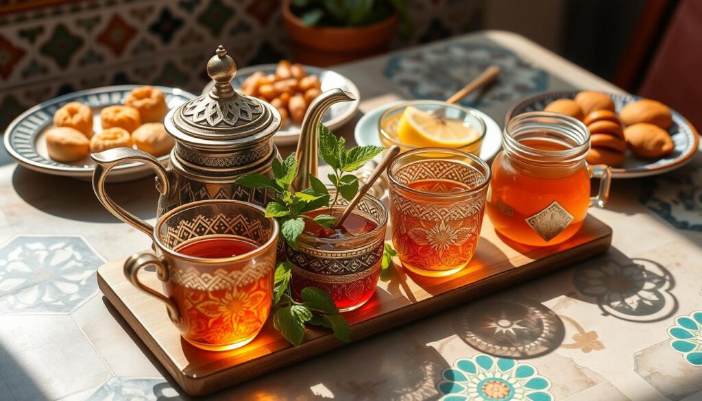 Moroccan tea serving