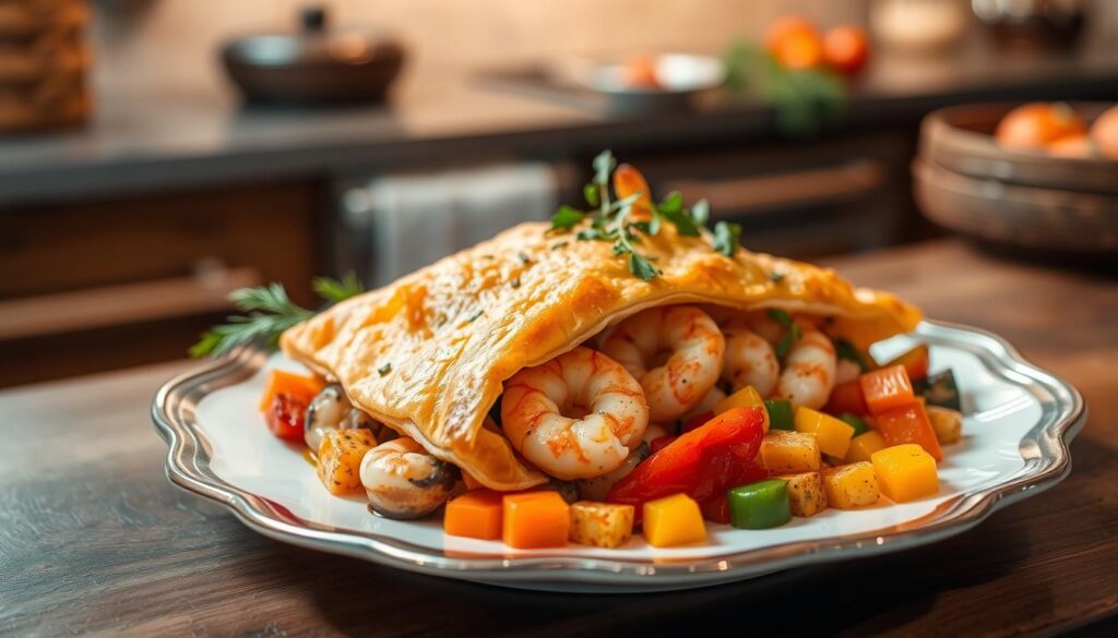 Seafood Bastilla with Shrimp and Fish