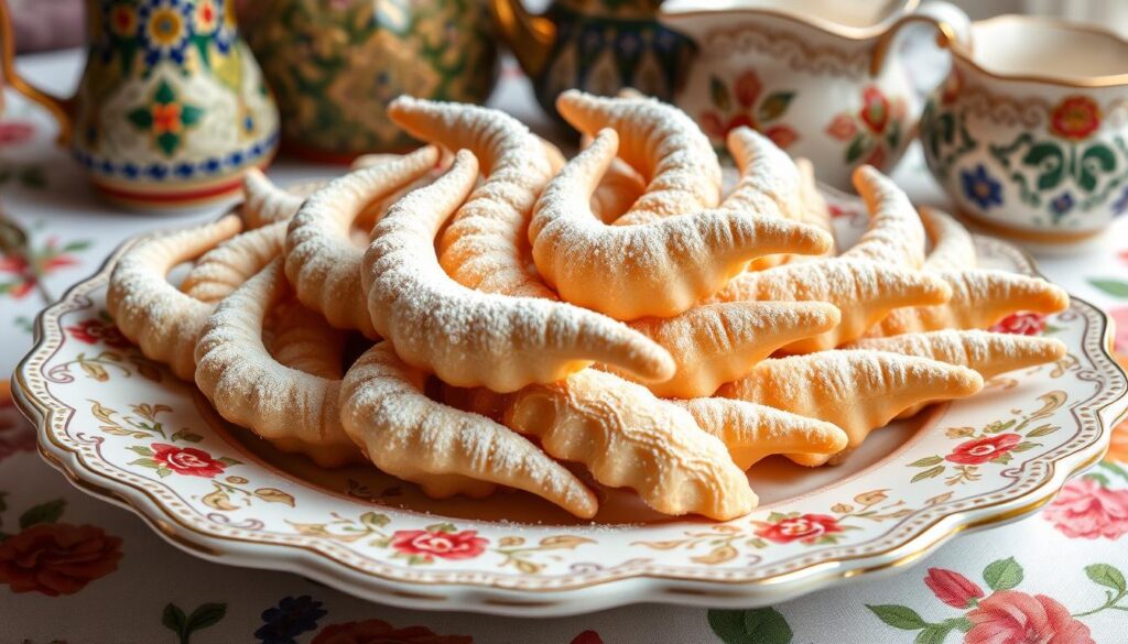 Serving Moroccan cookies