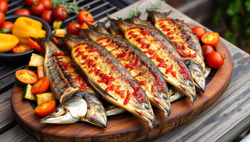 grilled sardines